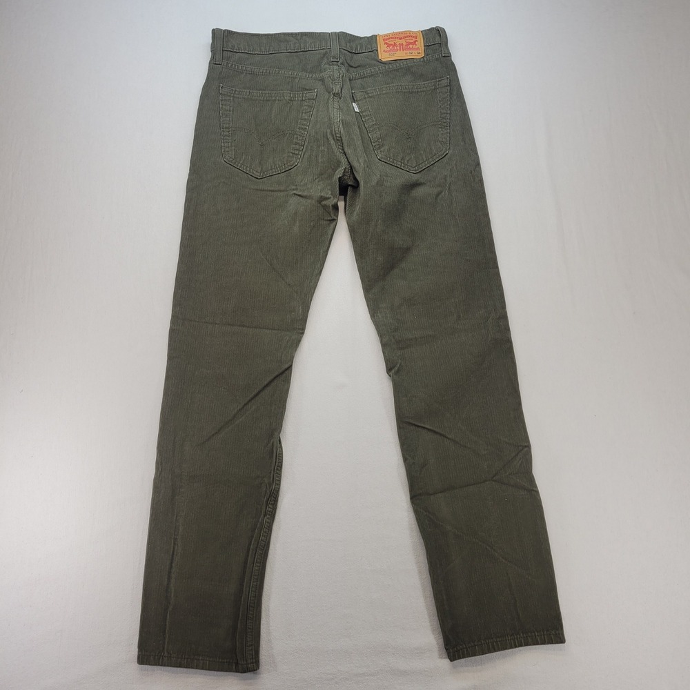 Levi's 502 Regular Tapered Corduroy Pants Mens 32x34 Olive Green Stretch - Picture 3 of 12